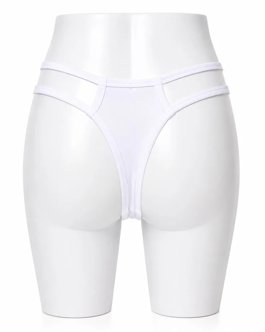 Floral Lace Cotton Gusset Panty in White, photo 2