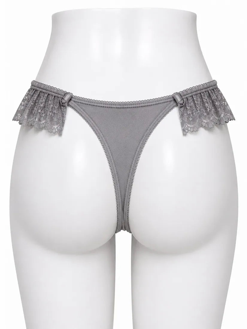 Heart Pendant Chain Thong in Grey, photo 2