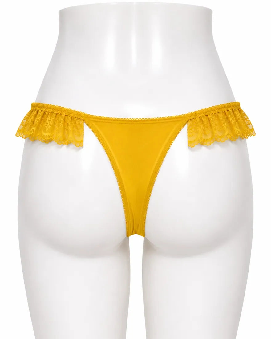 Heart Pendant Chain Thong in Yellow, photo 2