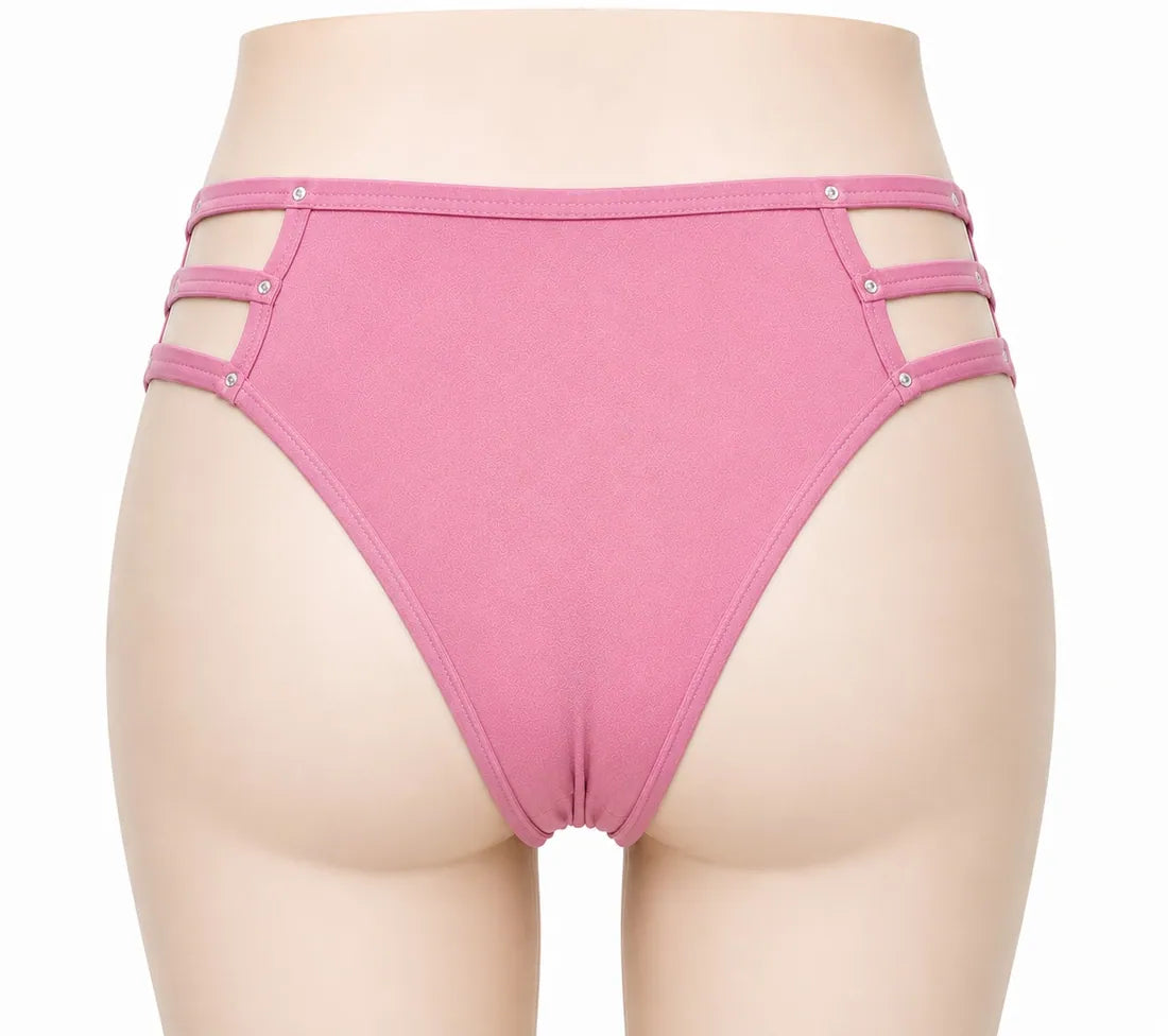 Diamante Cage Strap Panty in Light Pink, photo 2