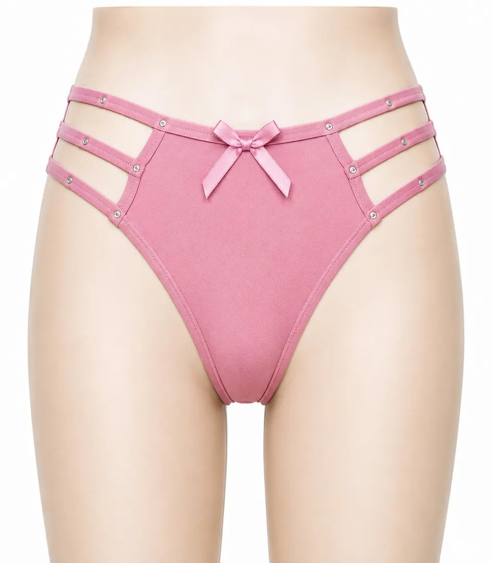 Diamante Cage Strap Panty in Light Pink, photo 1