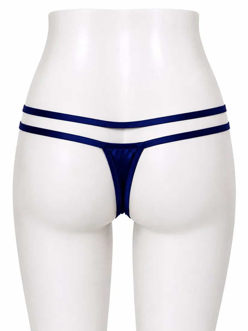 Minimalist Ring Strap Thong in Blue, photo 2