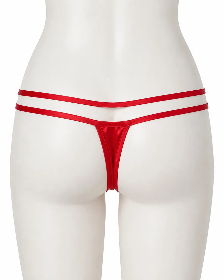 Minimalist Ring Strap Thong in Red, photo 2