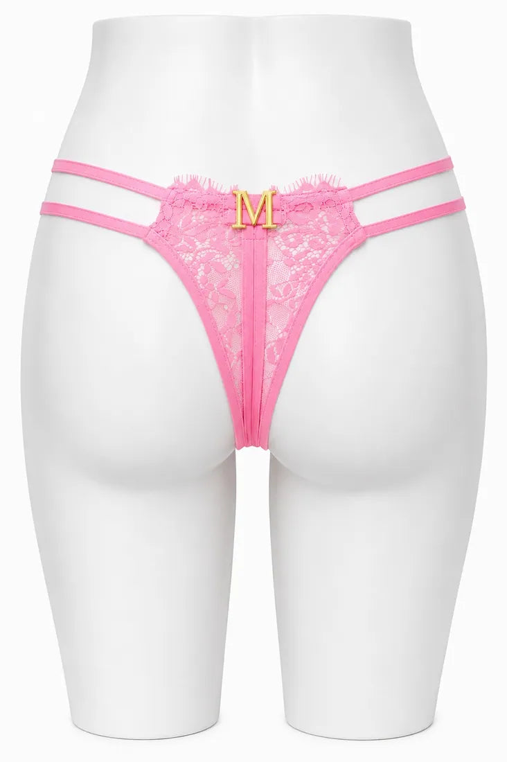 Classic Lace Double Strap Panty in Light Pink, photo 2