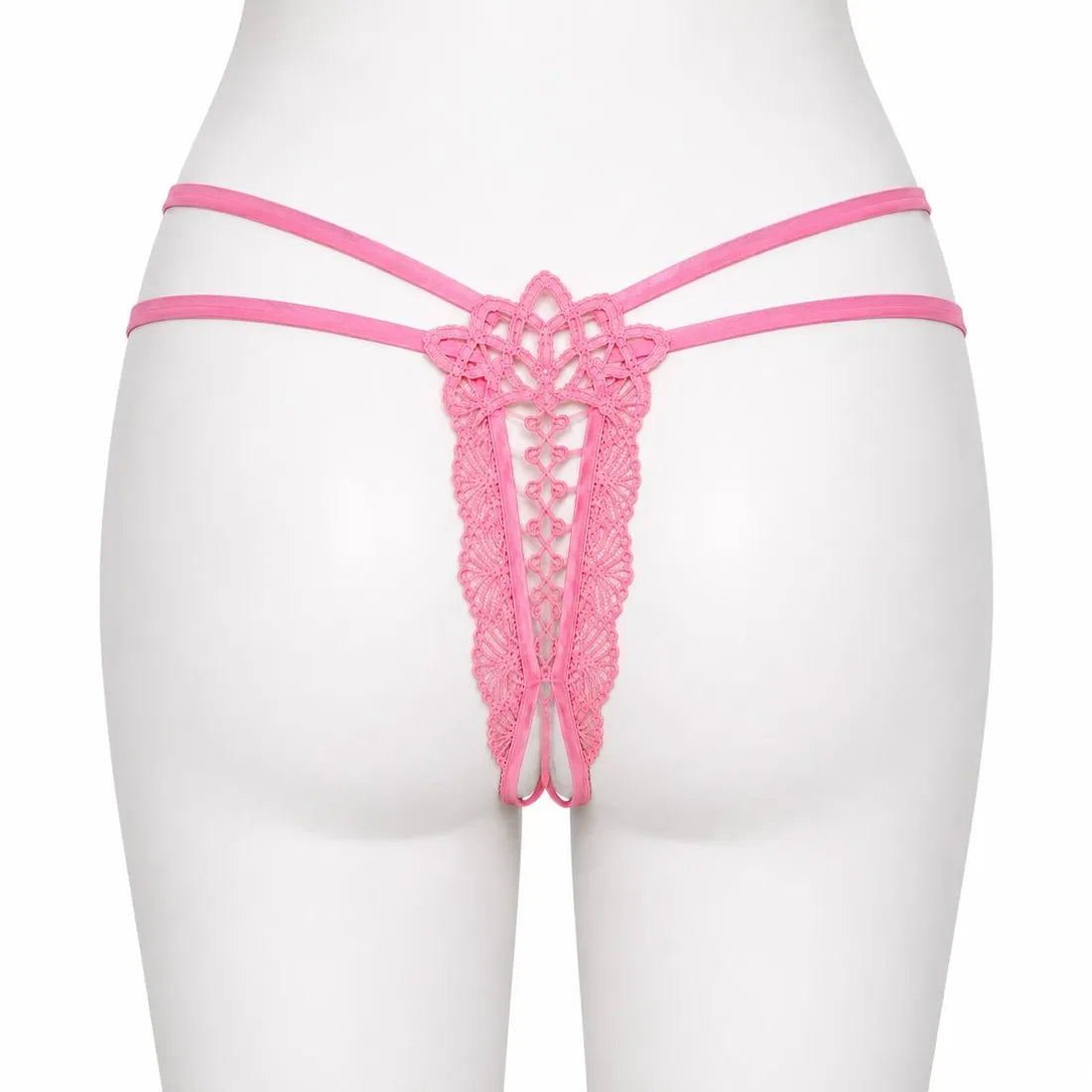 Floral Mesh Lace Bow Panty in Light Pink, photo 2